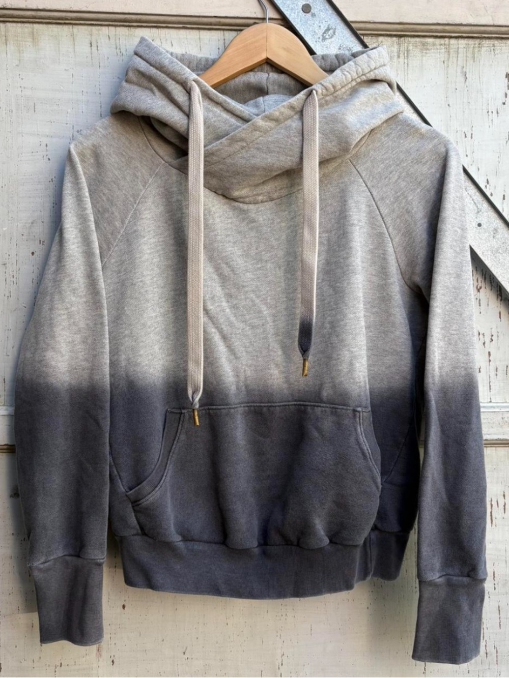 NSF Women’s Gray Two Tone Sheep Hooded Pullover Hoodie Size S